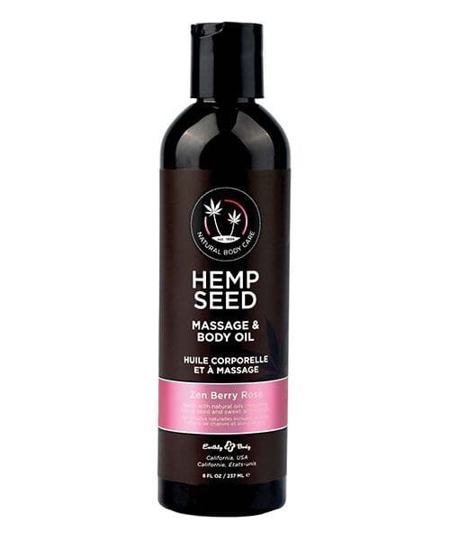 Earthly Body Massage & Body Oil - 8 oz Zen Berry Rose