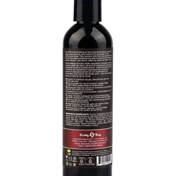 Earthly Body Massage & Body Oil - 8 oz Zen Berry Rose