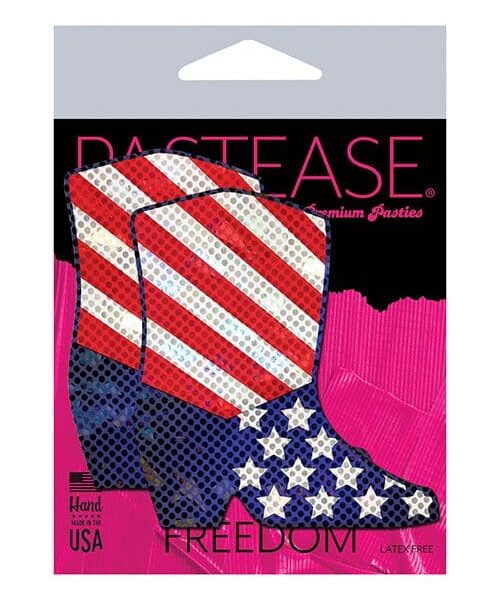 Pastease Premium Sparkling Stars & Strips USA Cowboy Boot - Red/White/Blue O/S