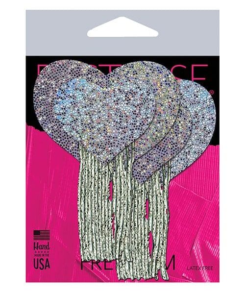 Pastease Tassel Glitter Heart - Silver O/S