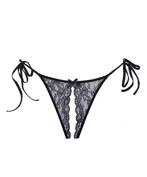 Adore Sugar Tie Side Open Lace Panty Black O/S