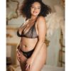 Allure Lace Peek a Boo Bralette & Panty Black QN