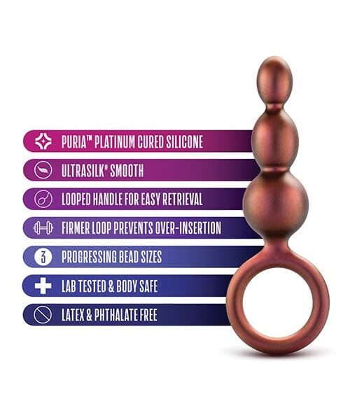 Blush Anal Adventures Matrix Beaded Loop Plug - Copper