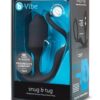 b-Vibe Snug & Tug Weighted Silicone  & Penis Ring - 128 g Black