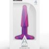 A Play 4" Groovy Silicone Anal Plug - Multicolor/Pink