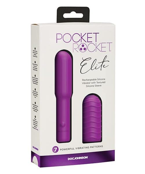 Pocket Rocket Elite Rechargeable w/Removable Sleeve - Purple