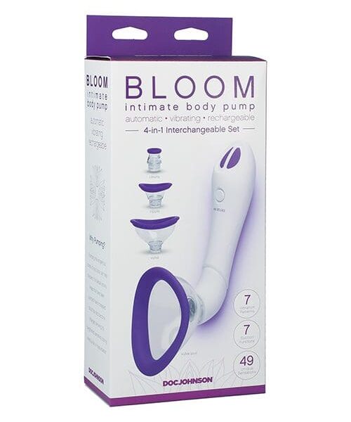 Bloom Intimate Body Automatic Vibrating Rechargeable Pump - Purple/White