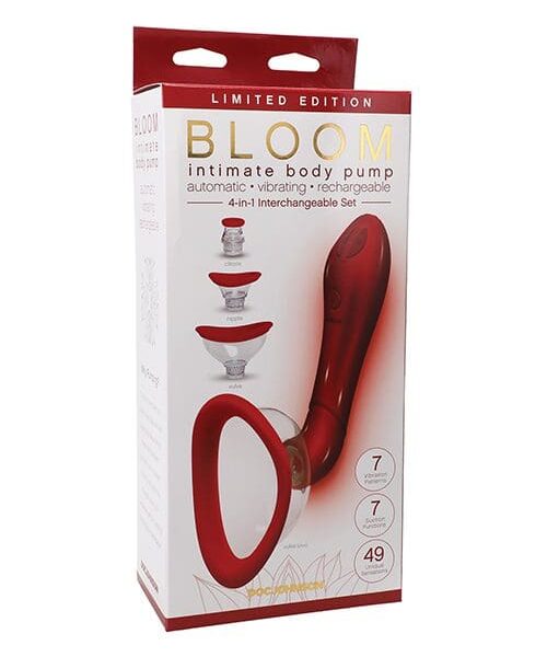 Bloom Intimate Body Automatic Vibrating Rechargeable Pump Limited Edition - Red