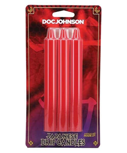 Japanese Drip Candles - Pack of 3 Red