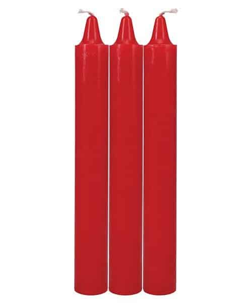 Japanese Drip Candles - Pack of 3 Red