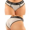 Vibes Buddy Pack Icy Girl Metallic Boy Brief & Lace Thong Black QN