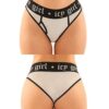 Vibes Buddy Pack Icy Girl Metallic Boy Brief & Lace Thong Black S/M