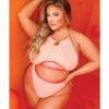 Just Peachy Cut Out Halter Top & Cheeky Panty Nude QN