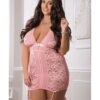 Halter Garter Dress w/Stockings Sweet Pink QN