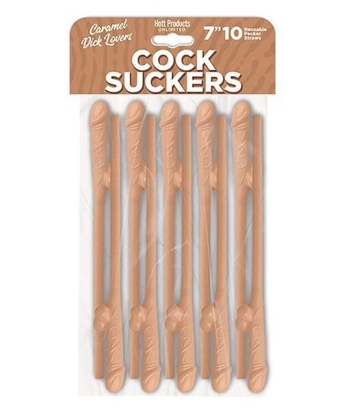 Cock Suckers Pecker Straws - Caramel Lovers Pack of 10