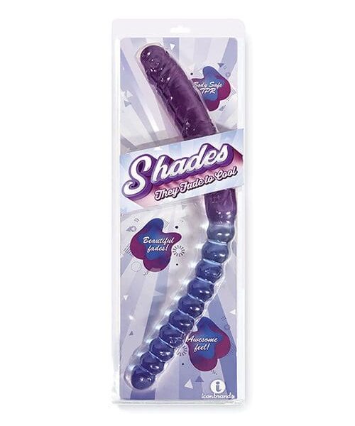 Shades Jelly TPR Gradient Double Dong - Blue/Violet