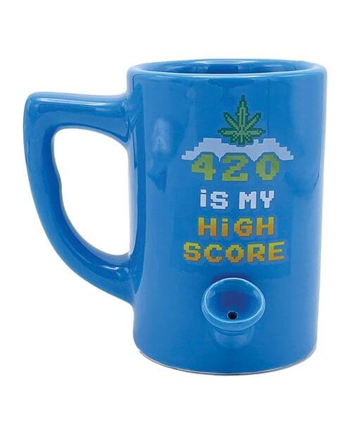 Wake & Bake 420 is My High Score Coffee Mug - 10 oz Blue