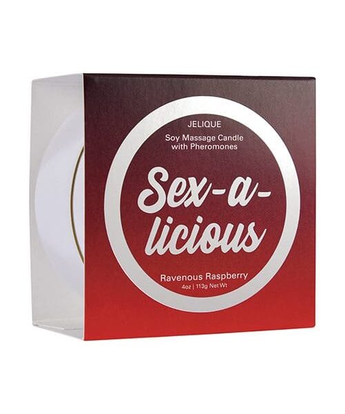 Jelique Massage Candle - 4 oz Sex-A-Licious Ravenous Raspberry