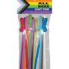 All Dicks Naughty Straws - Asst. Colors Pack of 11