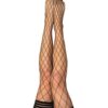 Kix'ies Michelle Large Fishnet Thigh High Black B