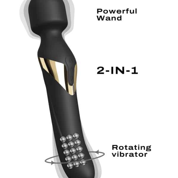 Dorcel Dual Orgasms Wand - Black/Gold