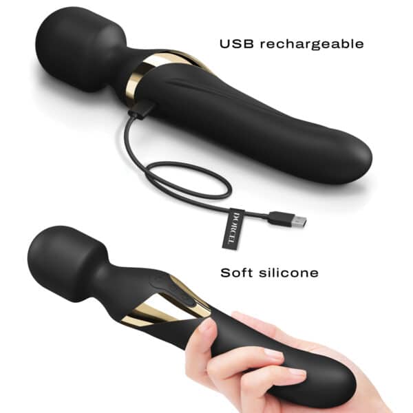 Dorcel Dual Orgasms Wand - Black/Gold