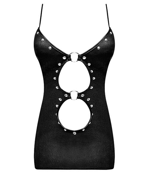 Lust Selene Keyhole Front Dress w/Zipper Back & G-String Black L/XL