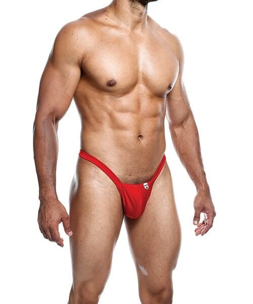 Male Basics Y Buns Thong Red MD