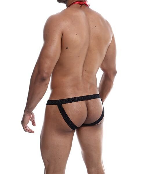 Male Basics Tuxedo Lace Jockstrap Black L/XL