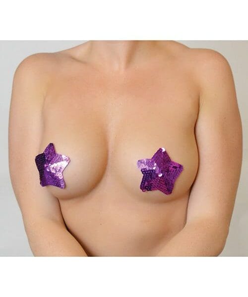 =Minor Creations Sequin Star Pasties - Purple