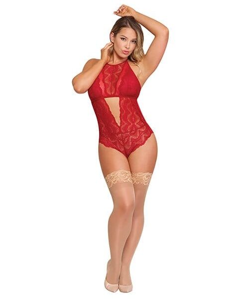 Sugar & Spice Teddy w/Snap Crotch Red L/XL