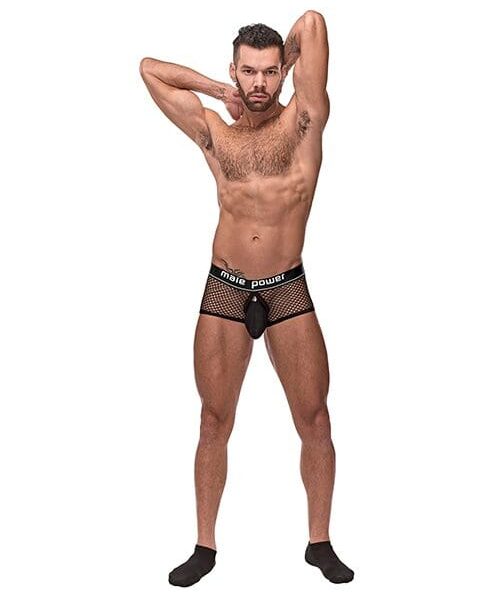 Cock Pit Fishnet Mini Cock Ring Short Black SM