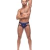 Diamond Mesh Jock Ring Blue S/M