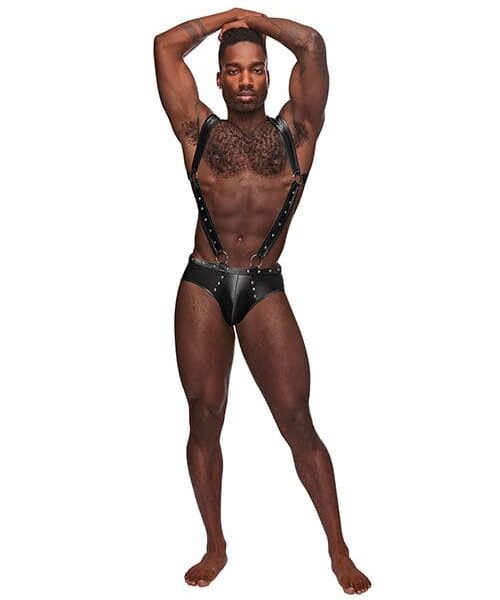 Fetish Uranus Nylon Spandex Moonshine Harness Brief Black L/XL