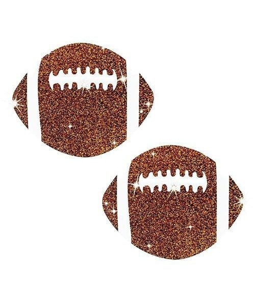 Neva Nude Football Glitter Pasties - Brown O/S