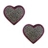 Burlesque Heart N' Soul Crystal Heart Nipztix - Pink/Clear O/S