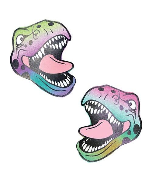 Neva Nude Reflective Dinosaur Pasties - Rainbow O/S