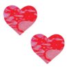 Neva Nude Lace Heart Pasties - Red O/S