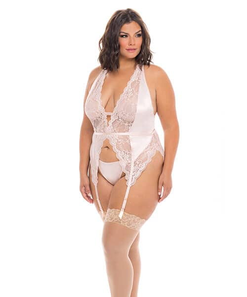 Noah Soft Cup Merrywidow w/Garter Straps & G-String Peach Whip 1X/2X