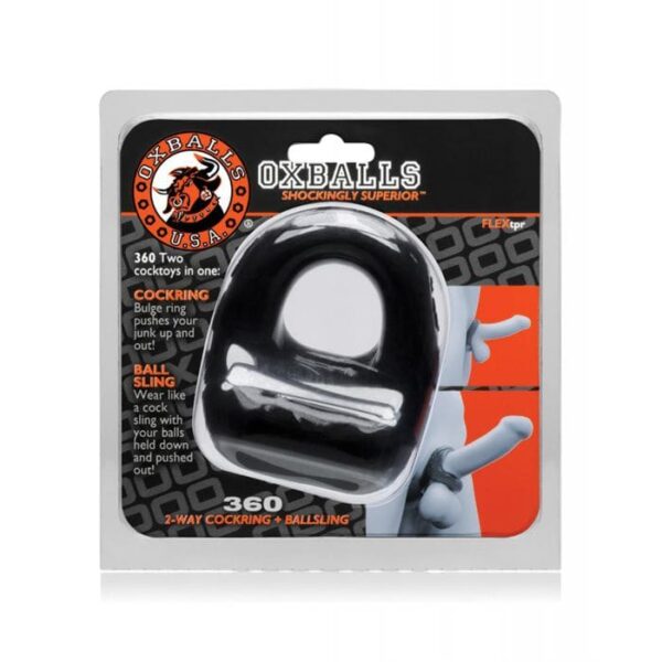 Oxballs 360 Cock Ring & Ballsling - Black