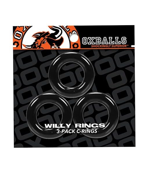 Oxballs Willy Rings - Black Pack of 3