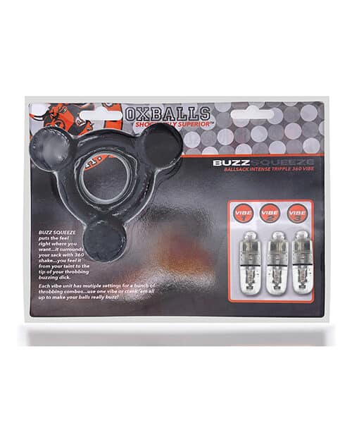 Oxballs Buzz Squeeze Ballstretcher Vibe - Black