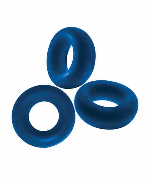 Oxballs Fat Willy 3 Pack Jumbo Cock Rings - Space Blue