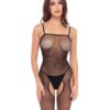 Rene Rofe Sparkle Crotchless Bodystocking Black O/S