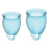 Satisfyer Feel Confident Menstrual Cup - Light Blue