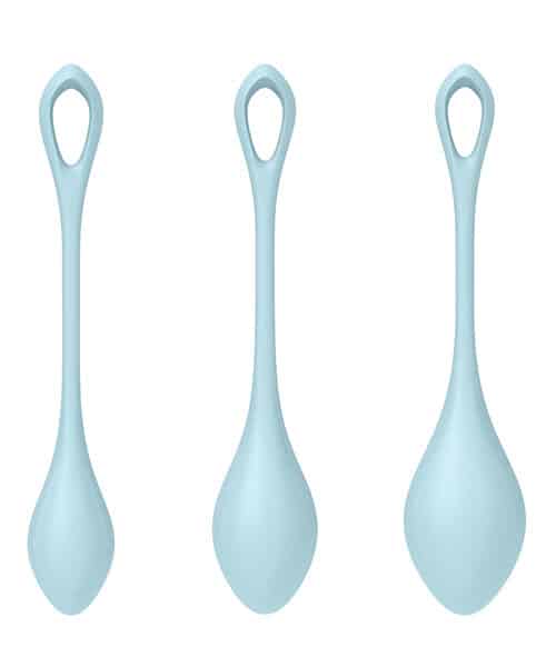 Satisfyer Yoni Power 2 Balls Training Set - Light Blue