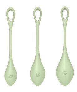 Satisfyer Yoni Power 2 Balls Training Set - Light Green