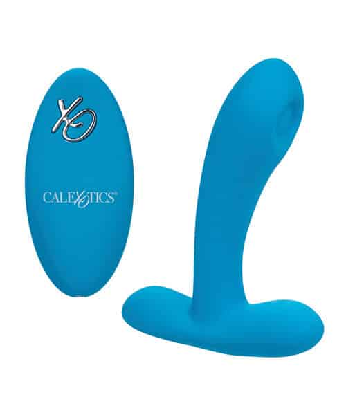 Silicone Pulsing Pleaser w/Remote - Blue