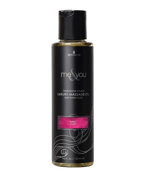 Sensuva Me & You Massage Oil - 4.2 oz Berry Flirty