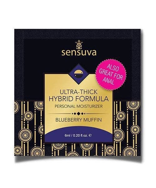 Sensuva Ultra Thick Hybrid Personal Moisturizer Single Use Packet - 6 ml Blueberry Muffin